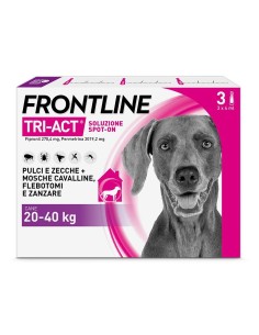 Frontline Tri-Act  Antiparassitario Per Cani 20-40Kg Contro Parassiti E Insetti Volanti 3 Pipette